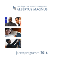 Jahresprogramm 2016 - Institut f&uuml;r Weltkirche und Mission