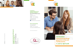 Gut beraten! 11. und 12. April 2016