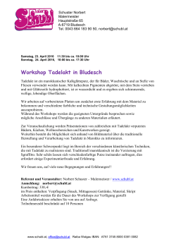 Workshop Tadelakt in Bludesch