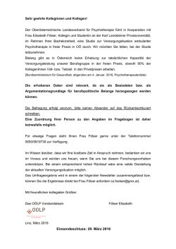 Informationsschreiben