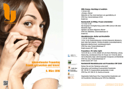 Internationaler Frauentag Frauen netzwerken und feiern! 8