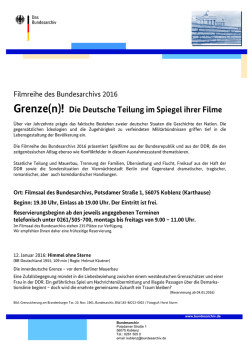 Grenze(n)! Die Deutsche Teilung im Spiegel ihrer