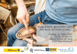 Gute Arbeit, gerechter Lohn