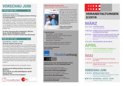 Flyer SVEB-Veranstaltungen Frühling 2016