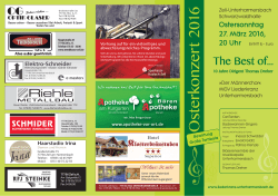 O sterkonzert 2016 MITWIRKENDE