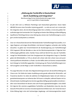 Stärkung der Beruflichen Bildung