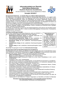 Informationsblatt zum &Uuml;bertritt