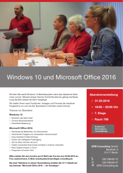 „Microsoft Windows 10 und Microsoft Office 2016