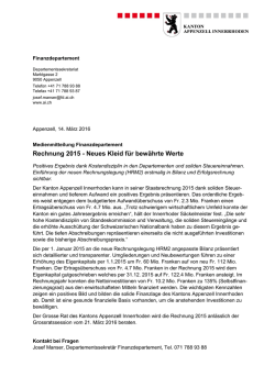 Informationen zur Rechnung 2015
