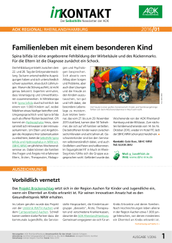 AOK Rheinland/Hamburg - inKONTAKT der Selbsthilfe Newsletter