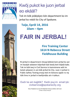 Job fair flyer - City of Spokane