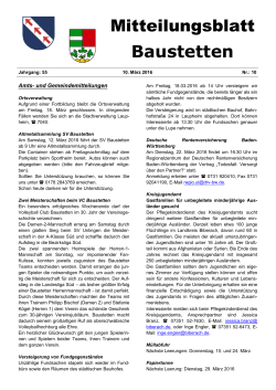 Mitteilungsblatt KW 10/2016