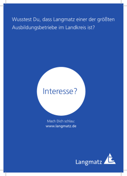 Interesse? - Langmatz