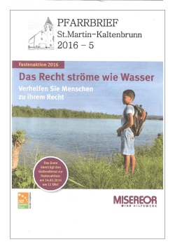 Gottesdienstordnung - Pfarrei Kaltenbrunn