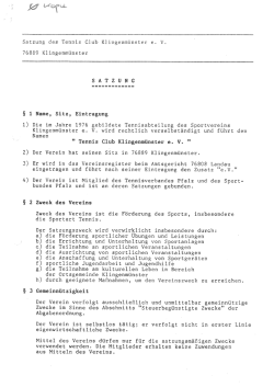 Satzung - TC Klingenmünster