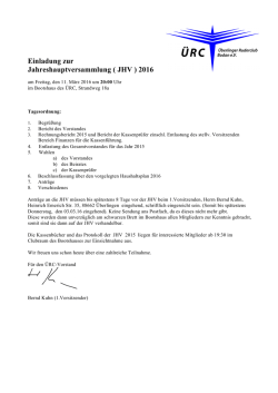Jahreshauptversammlung 2016 - &Uuml;berlinger Ruderclub Bodan