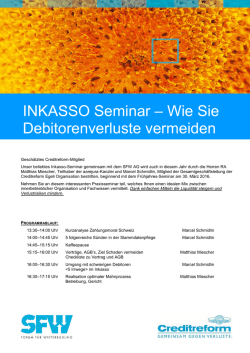 INKASSO Seminar &ndash; Wie Sie Debitorenverluste