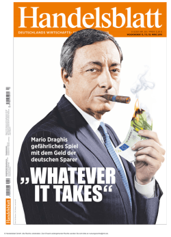 Mario Draghis gefährliches Spiel mit dem Geld der deutschen Sparer