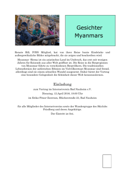 Gesichter Myanmars - Internetverein Bad Nauheim