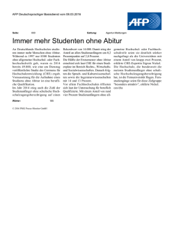 Immer mehr Studenten ohne Abitur