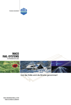 MACO Deutschland — Technik die bewegt