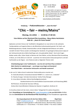 Chic – fair – meins/Mainz