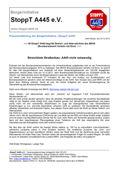 Informationen - B&uuml;rgerinitiative StoppT A445 eV