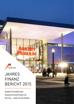jahres finanz bericht 2015 - Atrium European Real Estate