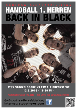 back in black - ATSV Stockelsdorf Handball 1. Herren