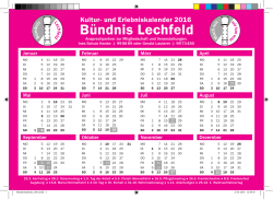 Bündniskalender 2016 - Bündnis Lechfeld eV