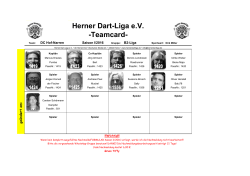 Herner Dart-Liga e.V. -Teamcard-