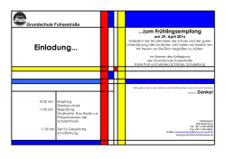 Grundschule Fuhsestra&szlig;e Einladung... ...zum Fr&uuml;hlingsempfang