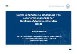 Untersuchungen zur Bedeutung von Lebensmittel