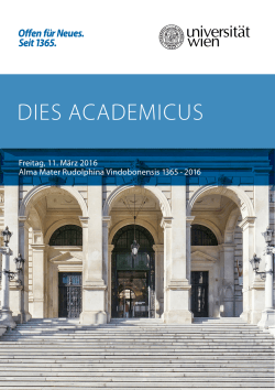Dies acaDemicus - Universität Wien