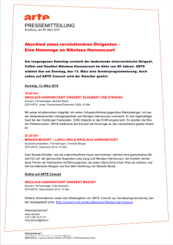 Programminfo - Arte Presse