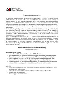 eine/n Mitarbeiter/in in der Musikabteilung