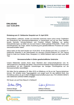 Informationsblatt zur Tagung (