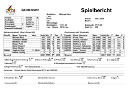 Spielbericht