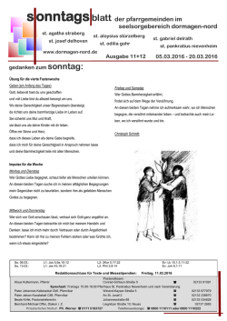 sonntags - Katholische Kirche Dormagen-Nord