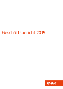 Geschäftsbericht 2015