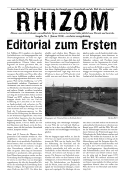 Editorial zum Ersten