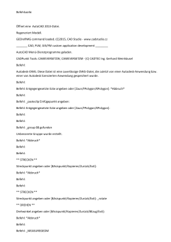 Befehlszeile Öffnet eine AutoCAD 2013-Datei. Regeneriert