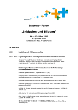 Inklusion und Bildung - Nationalagentur Lebenslanges Lernen