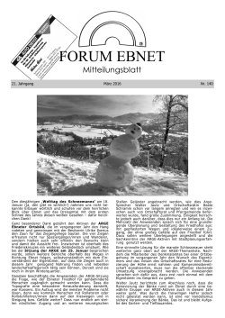 Mitteilungsblatt - Was ist Forum Ebnet