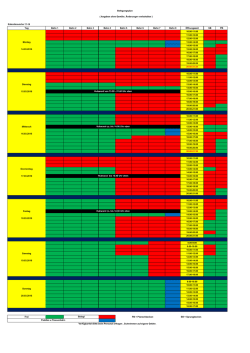 Belegungsplan ( Angaben ohne Gewähr, Änderungen vorbehalten