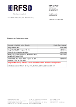 Hersteller / Vertrieb ohne Gew&auml;hr Okular-Durchmesser