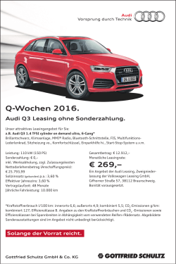 Audi Q3 Leasing ohne Sonderzahlung