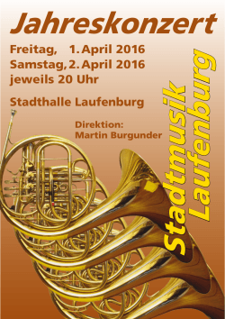 Jahreskonzert Laufenburg Stadtmusik