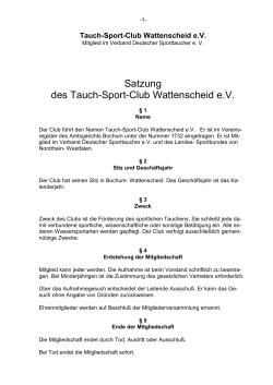 Satzung alt - TSC Wattenscheid eV