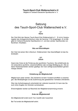 Satzung alt - TSC Wattenscheid eV